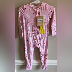 Angel Dear Pink Ghost 2 Way Zipper Romper 6-12 months